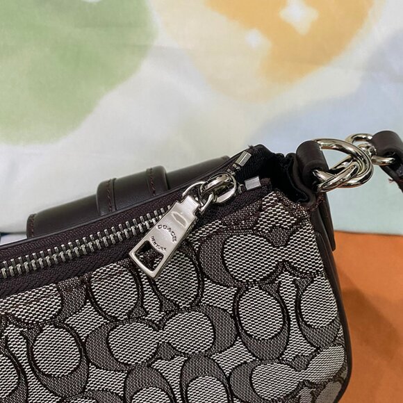 Black Coach Double Pocket Shoulder Bag - Picture 5 of 14